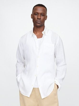 Camicia classica in lino 100%