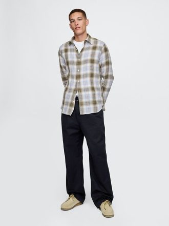 Camicia classica in lino 100%