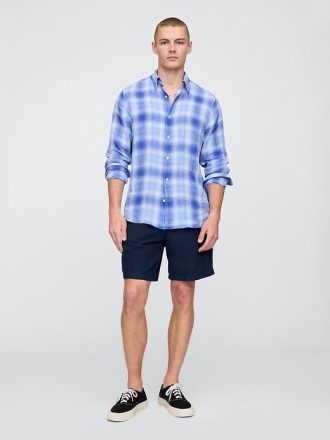 Camicia classica in lino 100%