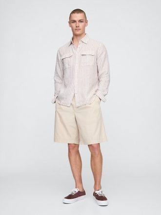 Camicia classica in lino 100%