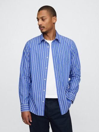 Camicia classica in popeline di cotone biologico