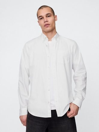 Camicia classica in popeline di cotone biologico