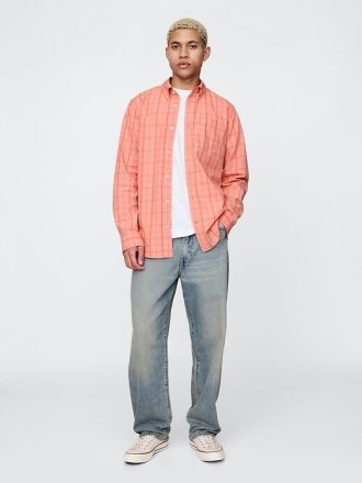 Camicia classica in popeline di cotone biologico