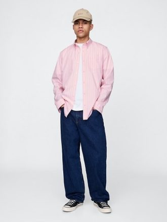 Camicia classica in popeline di cotone biologico