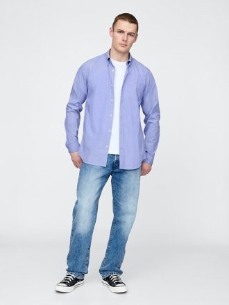 Camicia classica in popeline di cotone biologico