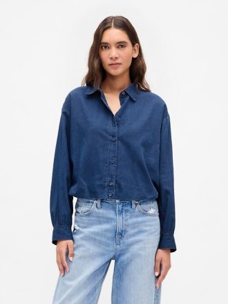 Camicia con orlo a bolle