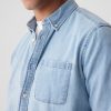 Camicia con tasca in denim Camicia con tasca in denim