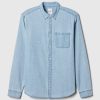 Camicia con tasca in denim Camicia con tasca in denim