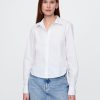 Camicia corta aderente in cotone biologico Camicia corta aderente in cotone biologico