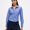 Camicia corta aderente in cotone biologico Camicia corta aderente in cotone biologico