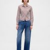 Camicia corta aderente in cotone biologico Camicia corta aderente in cotone biologico