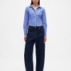 Camicia corta aderente in cotone biologico Camicia corta aderente in cotone biologico