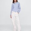 Camicia corta aderente in cotone biologico Camicia corta aderente in cotone biologico