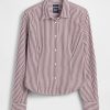 Camicia corta aderente in cotone biologico Camicia corta aderente in cotone biologico