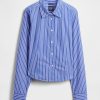 Camicia corta aderente in cotone biologico Camicia corta aderente in cotone biologico