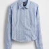 Camicia corta aderente in cotone biologico Camicia corta aderente in cotone biologico