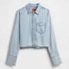 Camicia corta in denim drappeggiato GapStudio Camicia corta in denim drappeggiato GapStudio