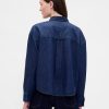 Camicia corta in denim ultra morbido con orlo dritto Camicia corta in denim ultra morbido con orlo dritto