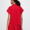 Camicia corta in misto lino