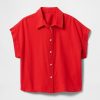 Camicia corta in misto lino
