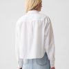 Camicia corta in popeline di cotone biologico Camicia corta in popeline di cotone biologico