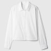 Camicia corta in popeline di cotone biologico Camicia corta in popeline di cotone biologico