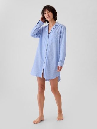 Camicia da notte in popeline