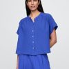 Camicia Dolman in garza di cotone