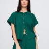 Camicia Dolman in garza di cotone