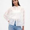 Camicia floreale in voile trasparente Camicia floreale in voile trasparente