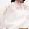 Camicia floreale in voile trasparente Camicia floreale in voile trasparente