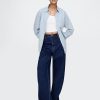 Camicia grande a righe in denim Camicia grande a righe in denim