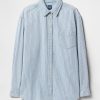 Camicia grande a righe in denim Camicia grande a righe in denim