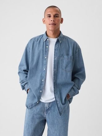 Camicia grande in denim