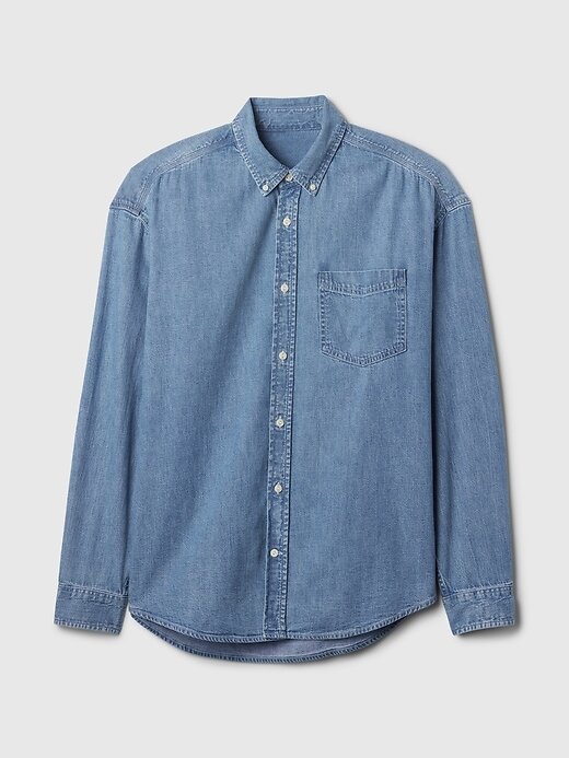 Camicia grande in denim Camicia grande in denim