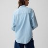 Camicia grande in denim chambray