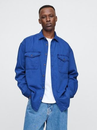 Camicia grande in denim ultra morbido