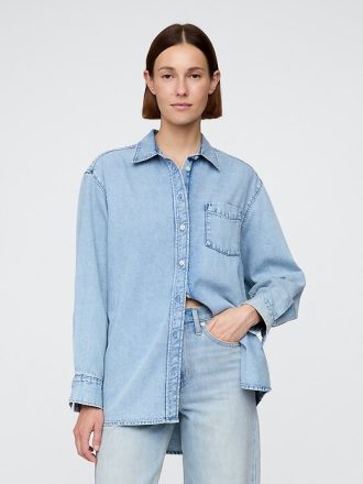 Camicia grande in denim ultra morbido