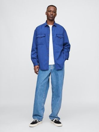 Camicia grande in denim ultra morbido