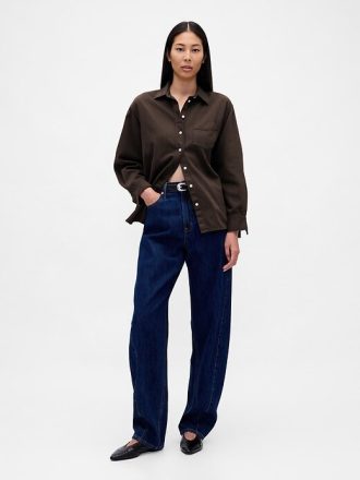 Camicia grande in denim ultra morbido