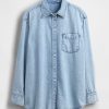 Camicia grande in denim ultra morbido Camicia grande in denim ultra morbido