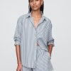 Camicia grande in popeline di cotone biologico Camicia grande in popeline di cotone biologico