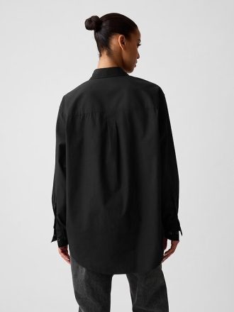 Camicia grande in popeline di cotone biologico