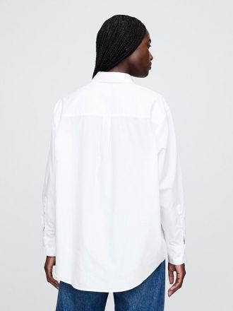 Camicia grande in popeline di cotone biologico