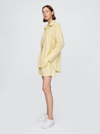 Camicia grande in popeline di cotone biologico