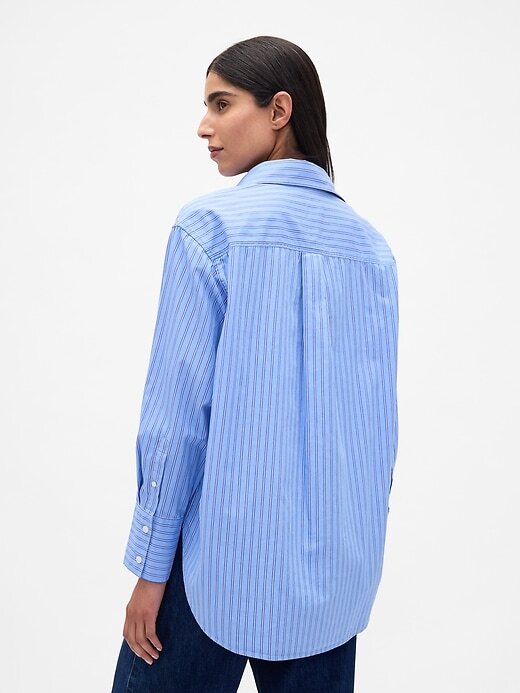 Camicia grande in popeline di cotone biologico Camicia grande in popeline di cotone biologico
