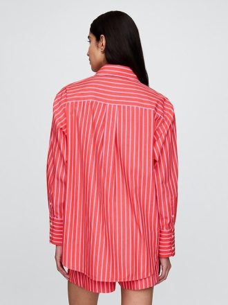 Camicia grande in popeline di cotone biologico