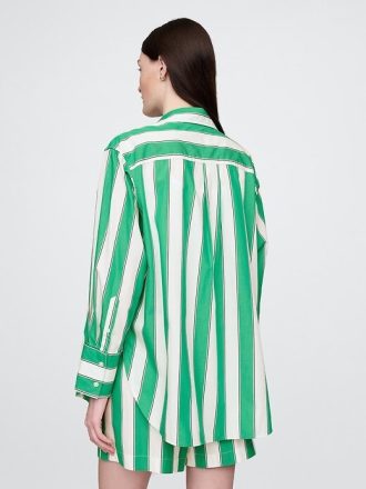 Camicia grande in popeline di cotone biologico