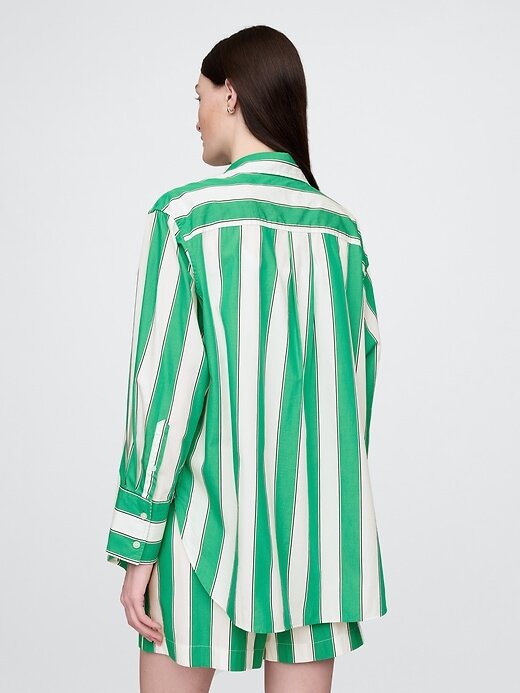 Camicia grande in popeline di cotone biologico Camicia grande in popeline di cotone biologico