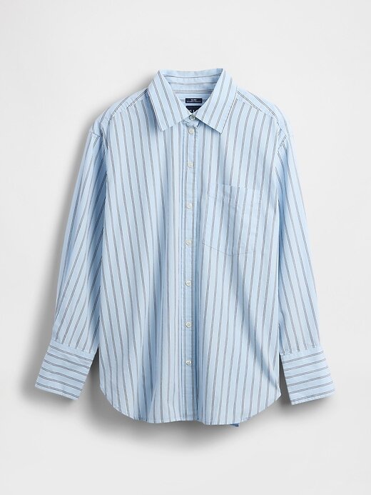 Camicia grande in popeline di cotone biologico Camicia grande in popeline di cotone biologico